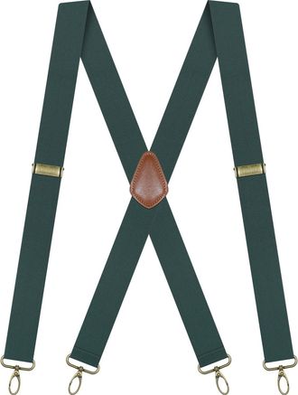 Generic Braces for Men Wide Heavy Duty Mens Braces 1.4 Inch X Back Elastic Adjustable Suspenders with 4 Sturdy Clips, unisex, for Wedding Business Party