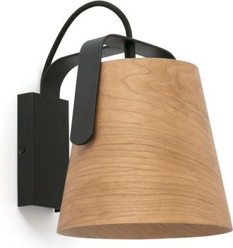 Faro Barcelona Faro Stood - 1 Light Indoor Wall Lamp Black, Wood, E27