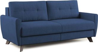 Divani.Store Callisto Sof&aacute; Cama Convertible De Tela Suave E Impermeable 168 Cm (mat. 120x197) Azul