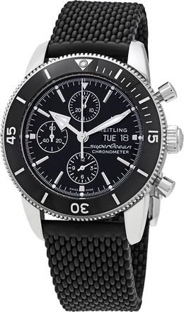 Breitling Pre-owned Breitling Superocean Heritage II Chronograph Automatic Chronometer Black Dial Mens Watch A13313121B1S1