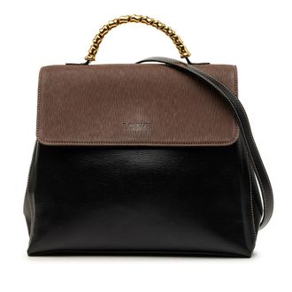 Loewe Pre-owned Loewe Bicolor Leather Velazquez Twist Top Handle Bag Ladies C0OQADL61ZPFXF30