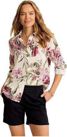 Tommy Bahama Orchid Isle Long Sleeve Relaxed Shirt Womens Clothing Coconut : LG (US 12-14), Down/Linen