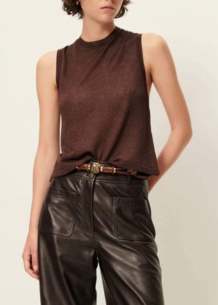 Sessun Raquel Knitted Top In Brown