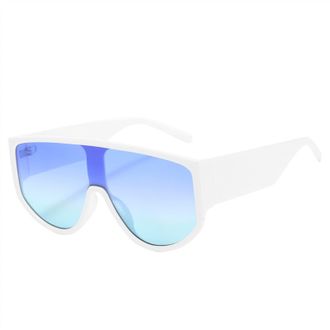 Generic Large Frame Outdoor Sunglasses For Men And Women Vacation Commuter Sports Sun Glasses(White)