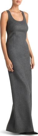 St. John Double Face Wool & Cashmere Dress in Light/dark Heather Gray at Nordstrom, Size 12