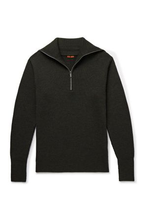 Barena Ribbed Wool Half-Zip Sweater