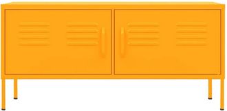 Berkfield Home TV Cabinet Mustard Yellow 105x35x50 cm Steel | Size: 105 x 35 x 50 cm