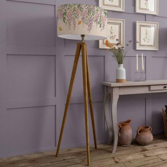 Voyage Maison Aratus Floor Lamp With Mariposa Eva Lampshade in Cream