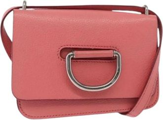 Burberry Pre-owned Cross Body Bags, female, Pink, Size: ONE SIZE Pre-owned Leather Shoulder Bag