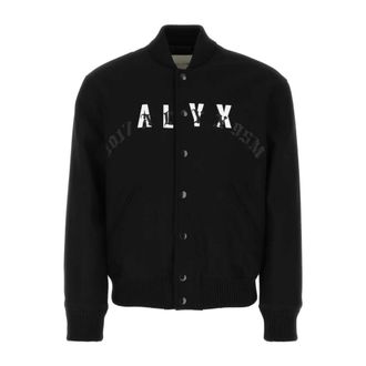 Alyx Zwarte wolmix bomberjack - Heren - Bomber jackets - Zwart - M - Wol - Jassen
