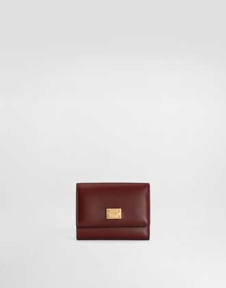 Dolce & Gabbana Plong&eacute; Calfskin Wallet - Woman Wallets And Small Leather Goods Bordeaux Onesize