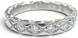 Chanel Platinum Platinum 950 Band Ring (Pre-Owned)
