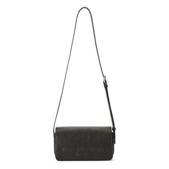 Alexander Wang Tassen, Dames, Zwart, ONE Size, Katoen, Punch Flap Crossbody Leren Klein