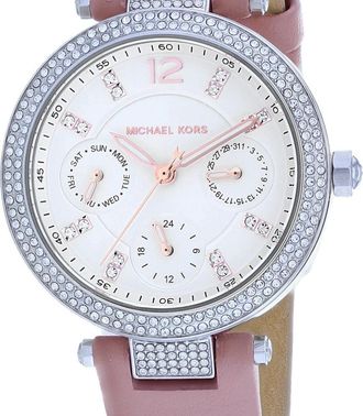 Michael Kors Parker Multifunction Blush Leather Ladies Watch