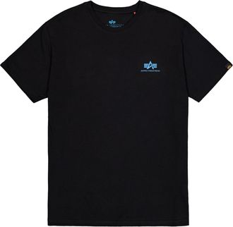 Alpha Industries T-Shirt ALPHA INDUSTRIES Basic T-Shirt SL, Herren, Gr. XXL, schwarz (schwarz, blau), Obermaterial: 100% Baumwolle, Shirts T-Shirt