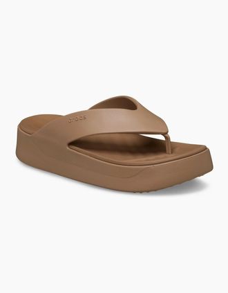 Crocs Womens Crocs Getaway Platform EVA Womens Milk Chocolate Sandals - Brown - Size: UK 8 / eu 41/42 / us w10