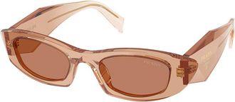 Prada PR B16S 28E90Q Womens Sunglasses Brown Size 50