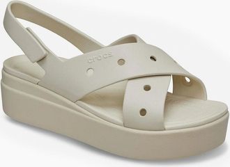Crocs Womens Brooklyn 4U Cross Strap Womens Clogs - White - Size: 6