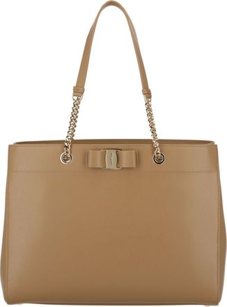 Ferragamo Vara Bow Smooth Leather Shoulder Bag