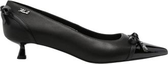Karl Lagerfeld Leren Rubberen Pumps - Dames - Pumps - Zwart - 37 EU - Leer - Schoenen