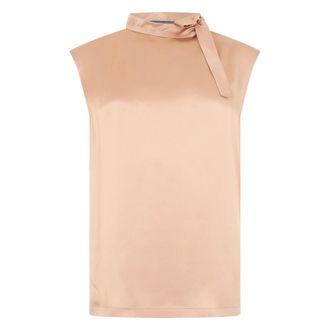 Alberta Ferretti Short-sleeved blouse with bow - female - Alberta Ferretti - Sleeveless Tops - Pink - S - Tops