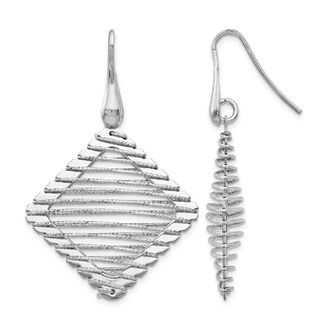 Diamond2Deal Sterling Silver Shepherd Drop Dangle Earrings