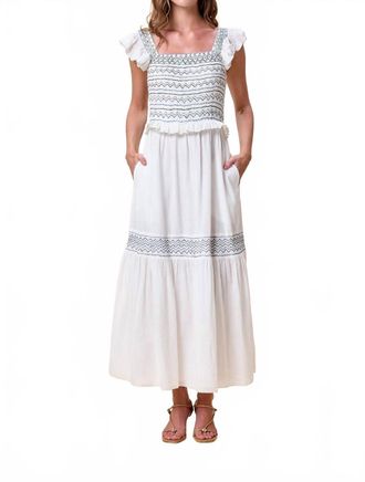 Cleobella Ginevra Ankle Dress In Ivory