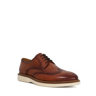 Dune London Mens Benidictus - Nubuck Lace-Up Brogues - Brown - Size UK 10