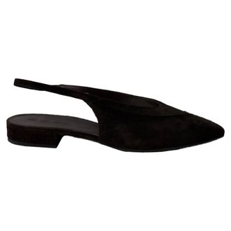 Loro Piana Pre-owned Womens Rebecca Slingback Ballet Flats in Brown Suede - Size 38.5 EU/IT