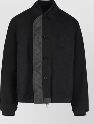 sacai nylon reversible quilted puffer jacket