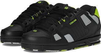 Globe Sabre Mens Skate Shoes Black/Lime : 7 D - Medium, Leather/Synthetic