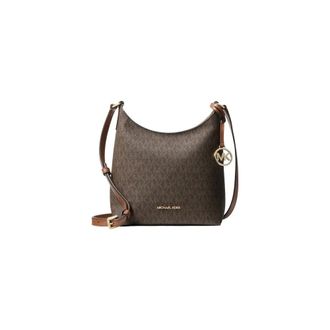 Michael Kors Maya Small Signature Logo Crossbody Tas - Dames - Tassen - Bruin - Maat: ONE Size Zijde