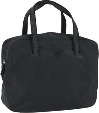 Prada Pre-owned Handbags, female, Black, Size: ONE SIZE Pre-owned Vintage Nylon Handbag