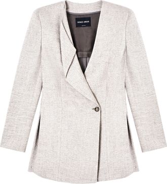 Giorgio Armani Tailored Textured Single-Button Woven Blazer
