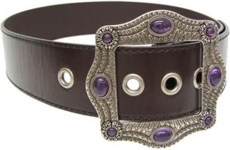 Gucci Pre-owned Leather belts - Dames - Vintage Accessoires - Bruin - ONE Size - Vintage