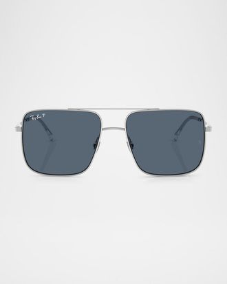 Ray-Ban Mens RB3758 Square Sunglasses, 56mm