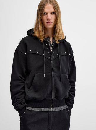 Djab Mens Western studded star zipped hoodie Imported from Seoul