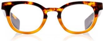 Eyebobs Total Wit 45mm Round Reading Glasses in Tortoise To Amber Fade at Nordstrom, Size +1.75