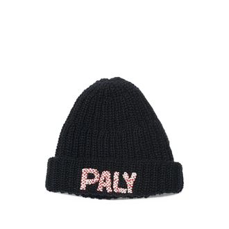 Paly Hollywood Hand-Knitted Beanie Black