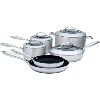 Scanpan CTX 10-Piece Deluxe Cookware Set, Stainless Steel in Silver at Nordstrom