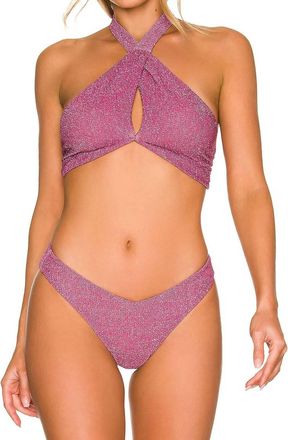 Beach Riot Jessica Bikini Top In Beetroot Purple Shine