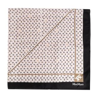 Max Mara Silky Scarves, female, Pink, Size: ONE SIZE Printed Silk Oversized Scarf