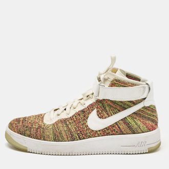 Air Jordan s Multicolor Fabric And Leather Air Force High Top Sneakers