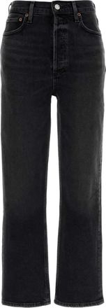 A Gold E Jeans met riemlussen - Zwart