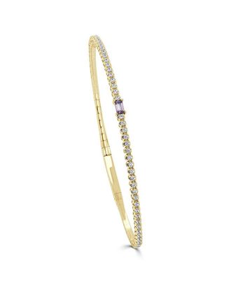 Sabrina Designs 14K 0.56 Ct. Tw. Diamond & Ruby Bangle Bracelet