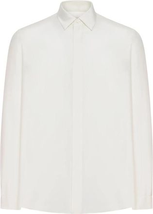 Lardini Hidden Buttoning Silk Shirt