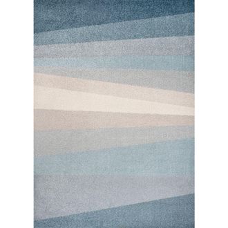 Jonathan Y Designs Prism Geometric Striped Area Rug in Blue/cream/gray at Nordstrom, Size 8Ft 0In X 10Ft 0In
