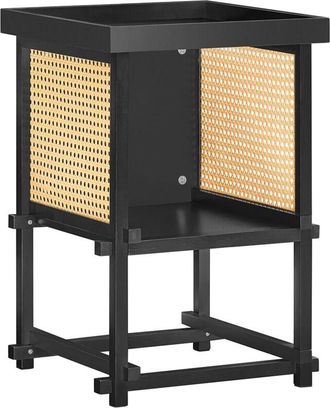 SoBuy HFBT03-SCH - Tavolino da caff&egrave;, comodino, comodino, tavolino da balcone, tavolino da divano, colore nero, 40 x 60 x 40 cm - Sobuy