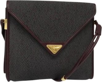 Saint Laurent Pre-owned Cross Body Bags, female, Red, Size: ONE SIZE Pre-owned Canvas Shoulder Bag