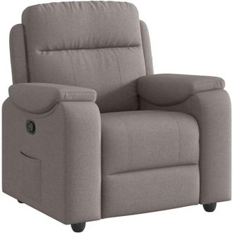 vidaXL Sill&oacute;n Reclinable De Tela Gris Taupe Vidaxl